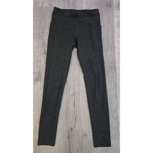 Athleta Girl Moto Vation Tight Leggings Black Youth Size L/12‎